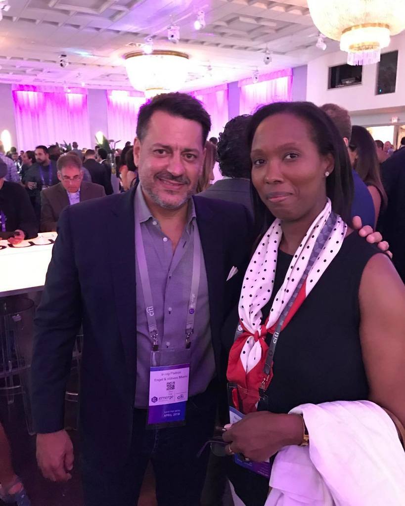 NikkiBeauchamp's tweet photo. At welcome kick off for @emergeamericas #ea17 with #evmiami license partner Irving Padron #miami #emergeamericas #evamericas #globalsponsor… https://t.co/MGEMVJdvjE