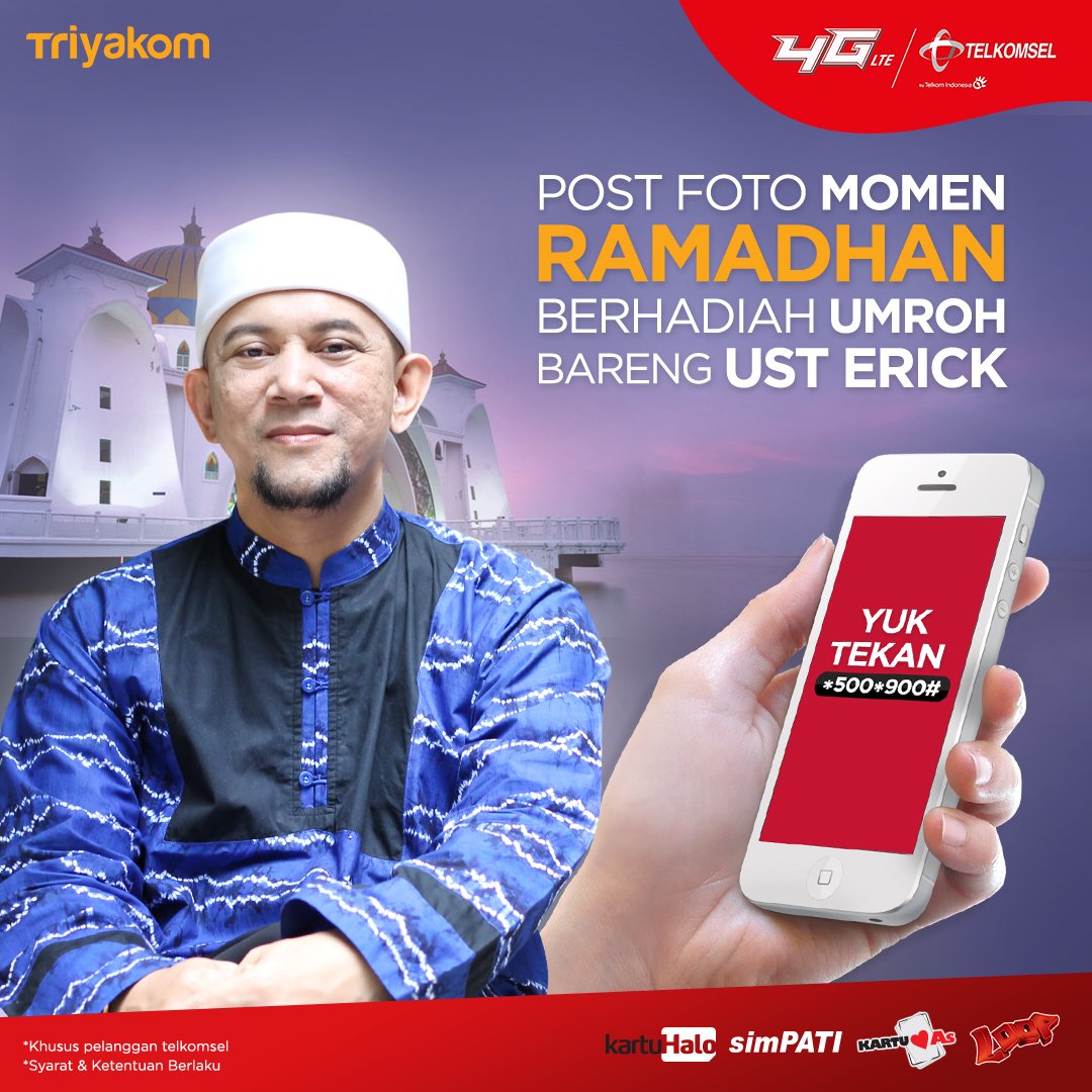 Yuk menangkan kesempatan UMROH bersama Ust <a href="/erickyusuf/">erickyusuf</a> ! Info lebih lanjut cek bit.ly/UmrohTHR