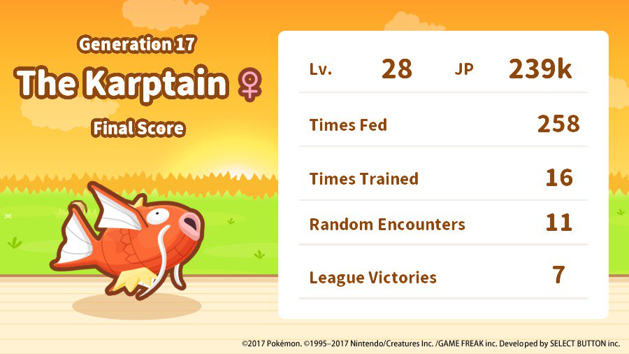 DetriusHaley's tweet photo. The Karptain reached its
max level! Whooeeee! #Magikarp https://t.co/LXVDTv6b9Q https://t.co/7TpI8AcoQ4