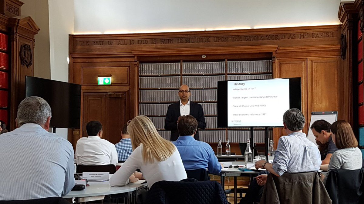 CambridgeExecEd's tweet photo. Kicking off week 2 on the #Cambridge Advanced #Leadership Programme - Professor Jaideep Prabhu running a session on India #ALP13 https://t.co/9ahmFKxflP