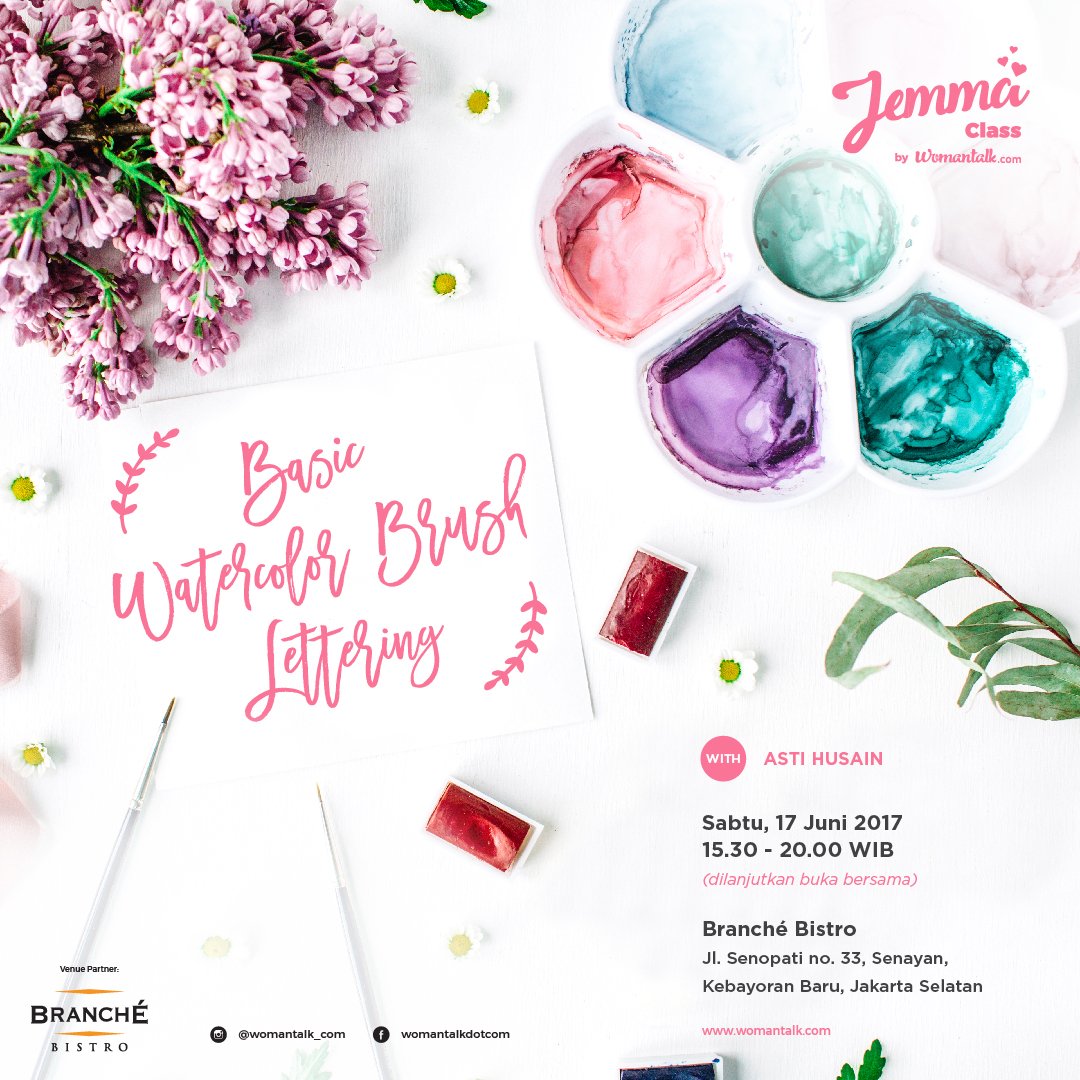 IDEAVOLUTIONERS's tweet photo. Belajar brush lettering bareng  #JemmaClass by https://t.co/Z87SaB9fi4 yuk! Acara ini Gratis loh! Klik https://t.co/q4RfdMVkkG untuk ikutan https://t.co/nvRp793StT