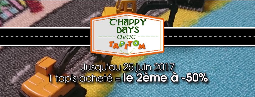 TAPITOMpointCOM's tweet photo. Les T'Happy Days sont de retour !
1 tapis acheté = le 2ème à -50%
https://t.co/eY9ydMevzB #TapisEnfant #TapisPromo #Tapistom #Tapitom https://t.co/LKLIF8LAC7