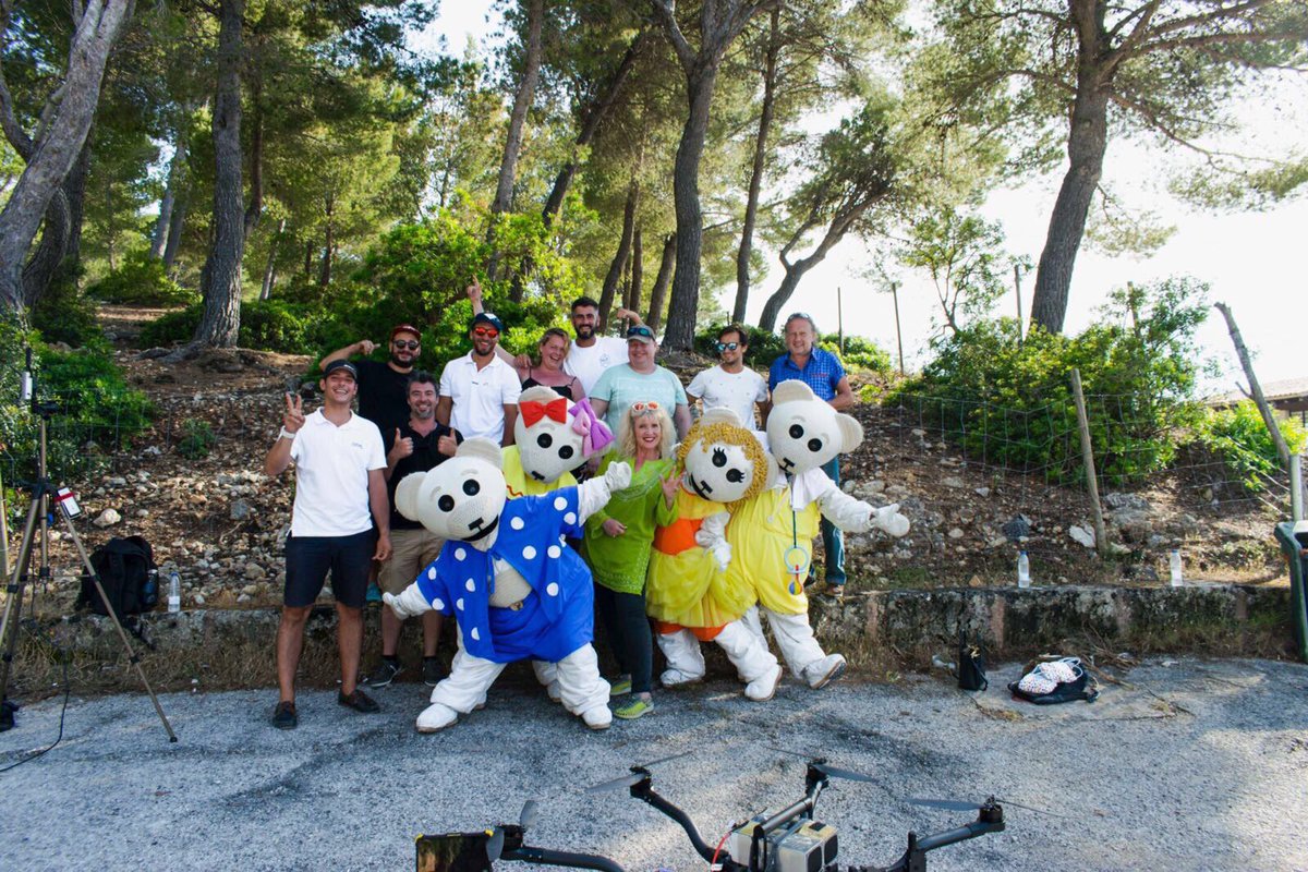 WatsonProd's tweet photo. Hot sunshine shoot for #children Finnish #tvshow with awesome bears #production The Nordic #teletubbies on #location in Spain #titinalle https://t.co/7ISH0kFzWh