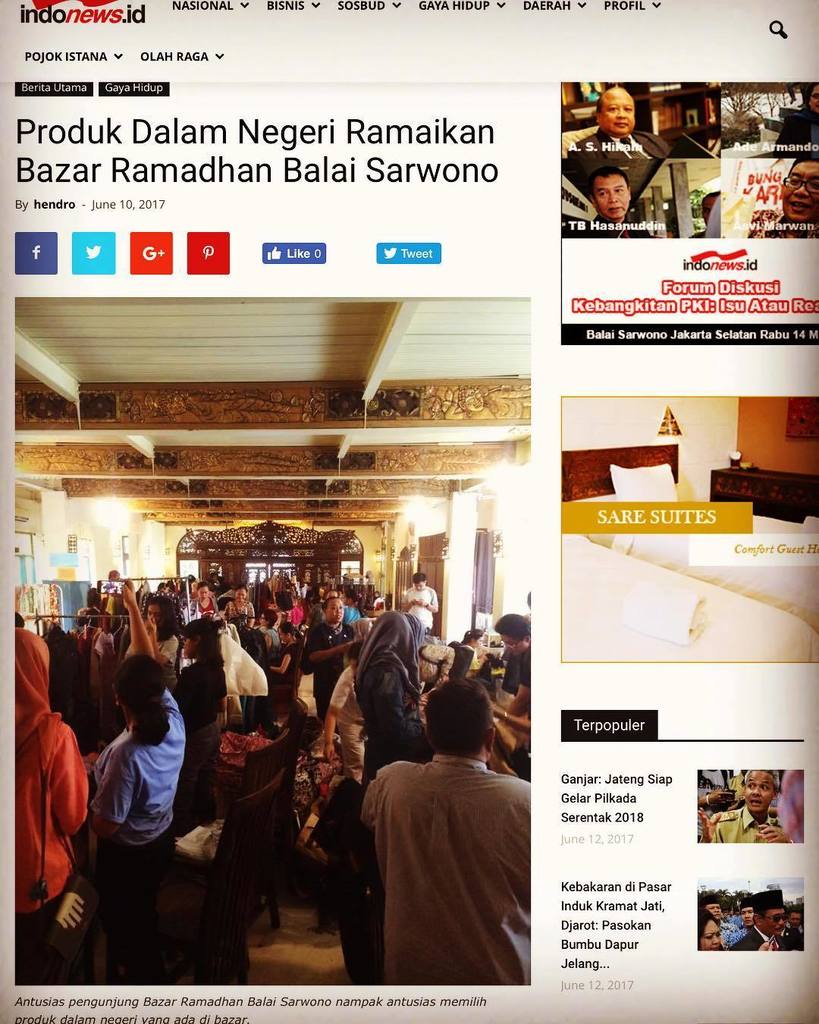 Asyiknya berburu kebutuhan menjelang Lebaran di Bazaar &amp; Garage Sale Ramadhan Balai Sarwono Jeruk Purut -Joglo At Kemang. Info lengkapnya, …