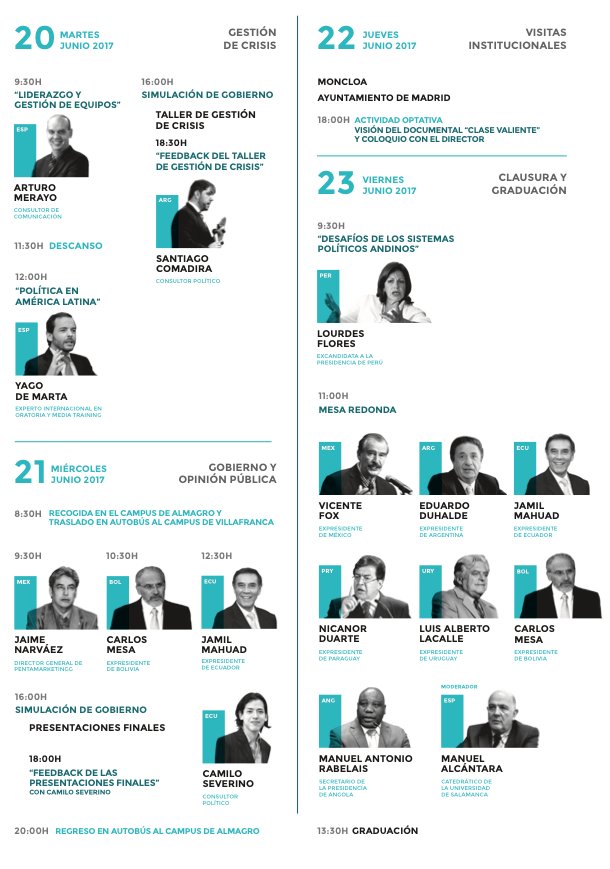 universidadcjc's tweet photo. Expresidentes, asesores y consultores de comunicación impartirán clases magistrales estas semanas en #SIMCigmap17 https://t.co/8Q9lQdUOPS https://t.co/Zm1SevhiWX