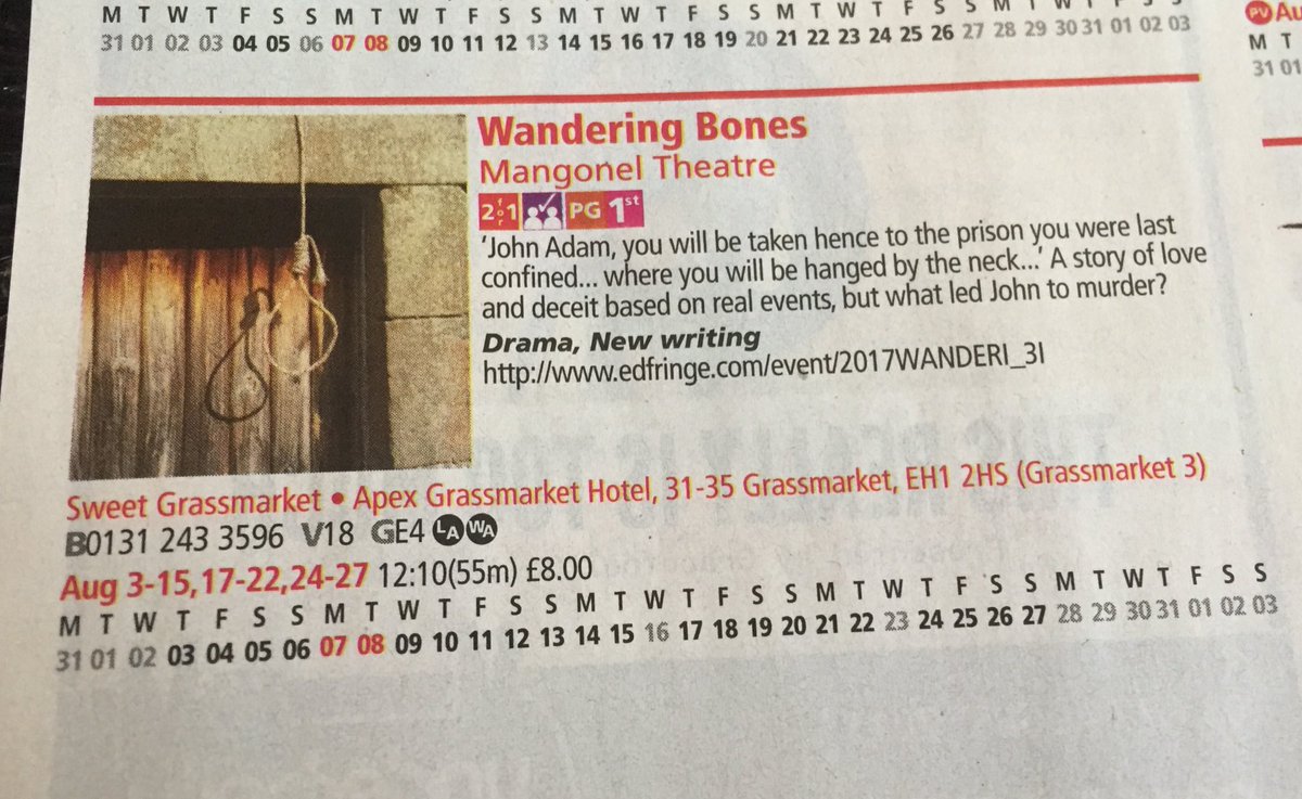 MangonelTheatre's tweet photo. It's in! #WanderingBones p400! Yay!!! @KymRHunt @SweetVenues @ApexHotels https://t.co/E5Y4eB4LfX