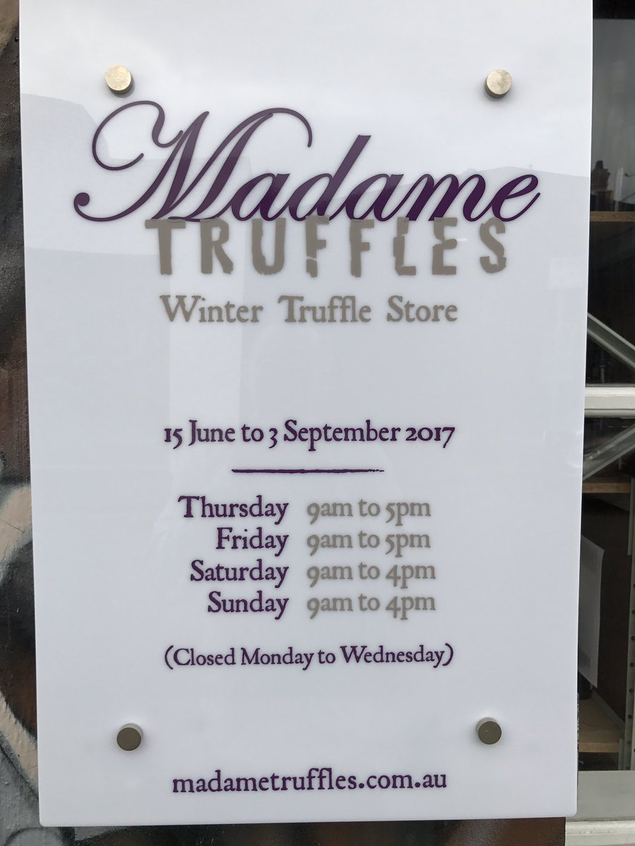 Truffle shops under construction today. Fresh truffle arriving for big openings on Thursday morning. See you there! #truffle #yum