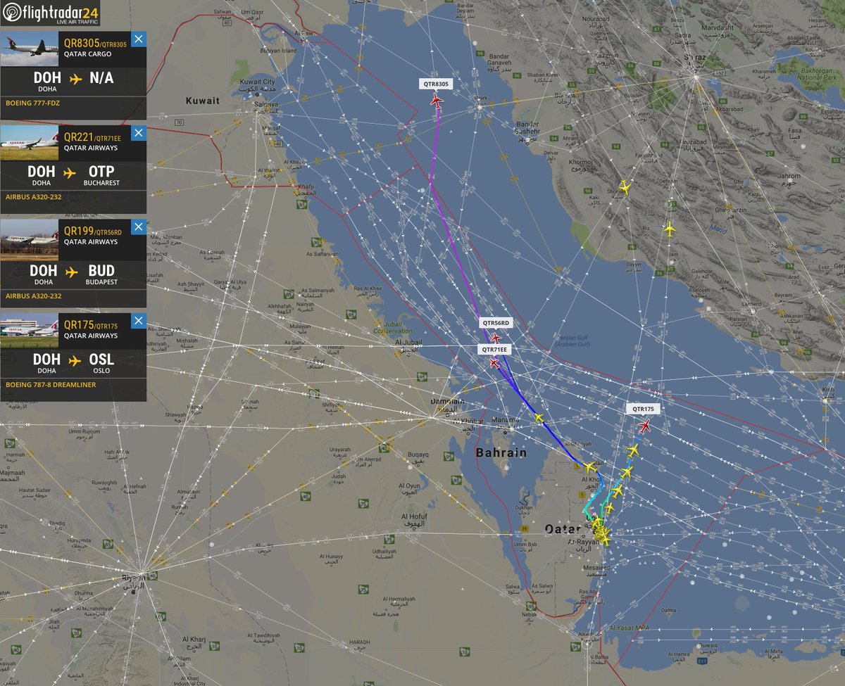 Per updated NOTAM, Bahrain has eased routing restrictions on Qatar ...