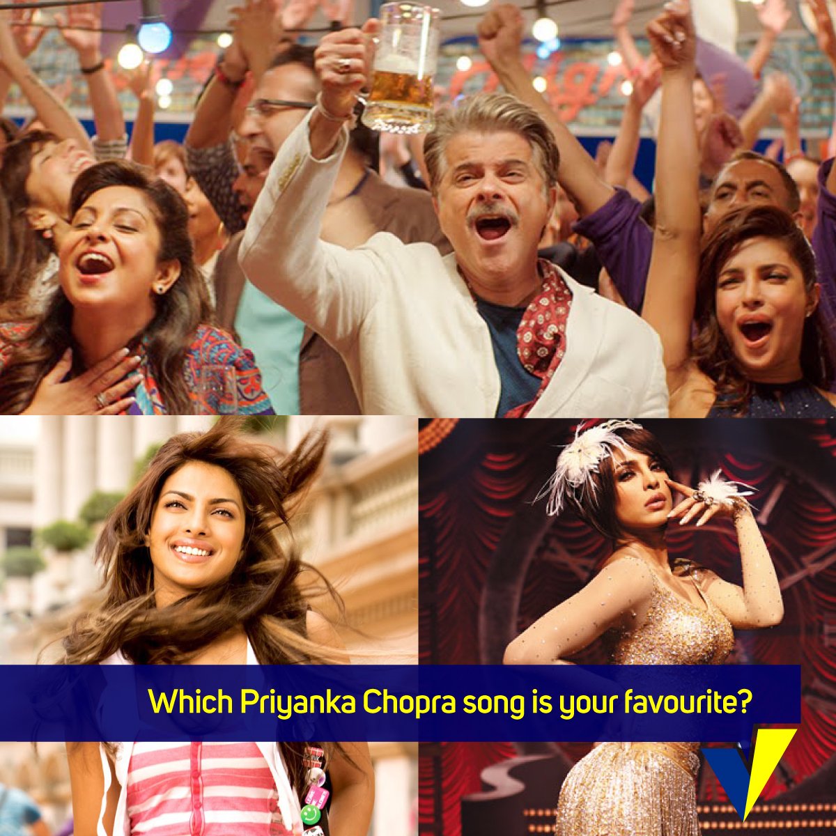 ChannelvIndia's tweet photo. We’re still drooling over @priyankachopra’s look in #Baywatch! While we’re busy doing that, tell us your favourite PC song! #ChannelVIndia https://t.co/dlp8ngHtm7