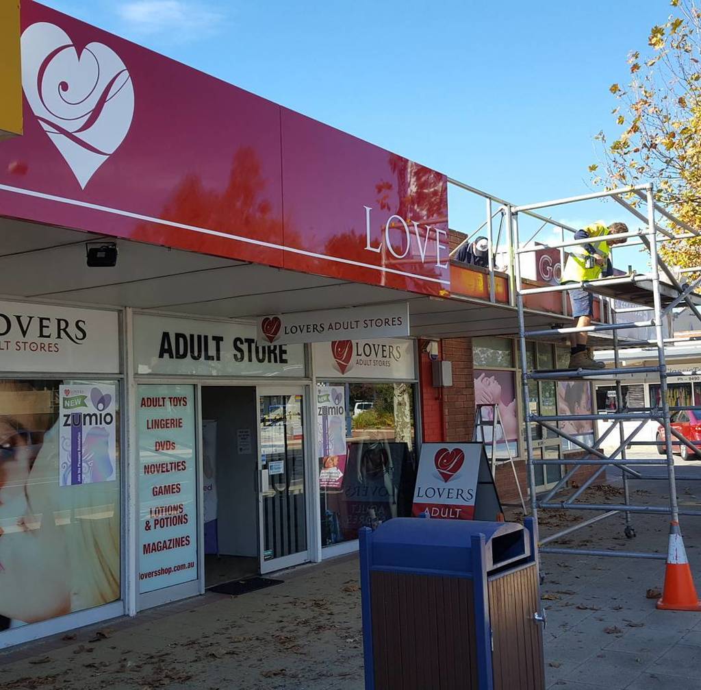 The new signage is going up today at our Gosnells store! #lovers #adult #gosnells #perth #shopping #signage