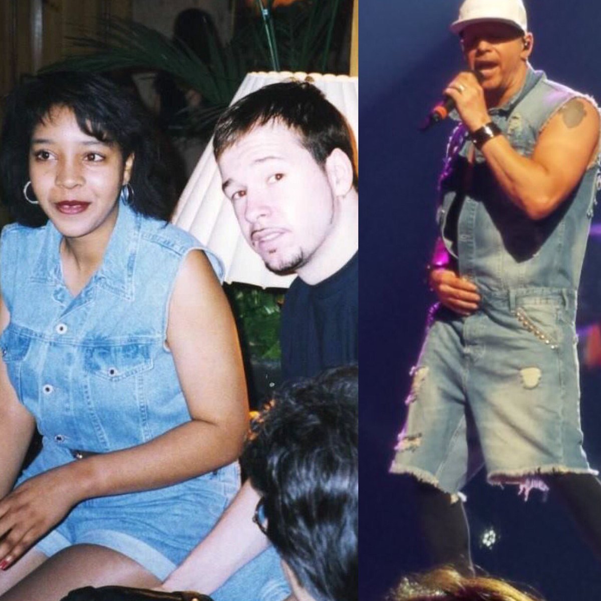 mommapurvis's tweet photo. @DonnieWahlberg I don't hate the romper but I'm still wondering who wore it better? You or @jeepchic20 #rompergate https://t.co/LZrfupFzQ9
