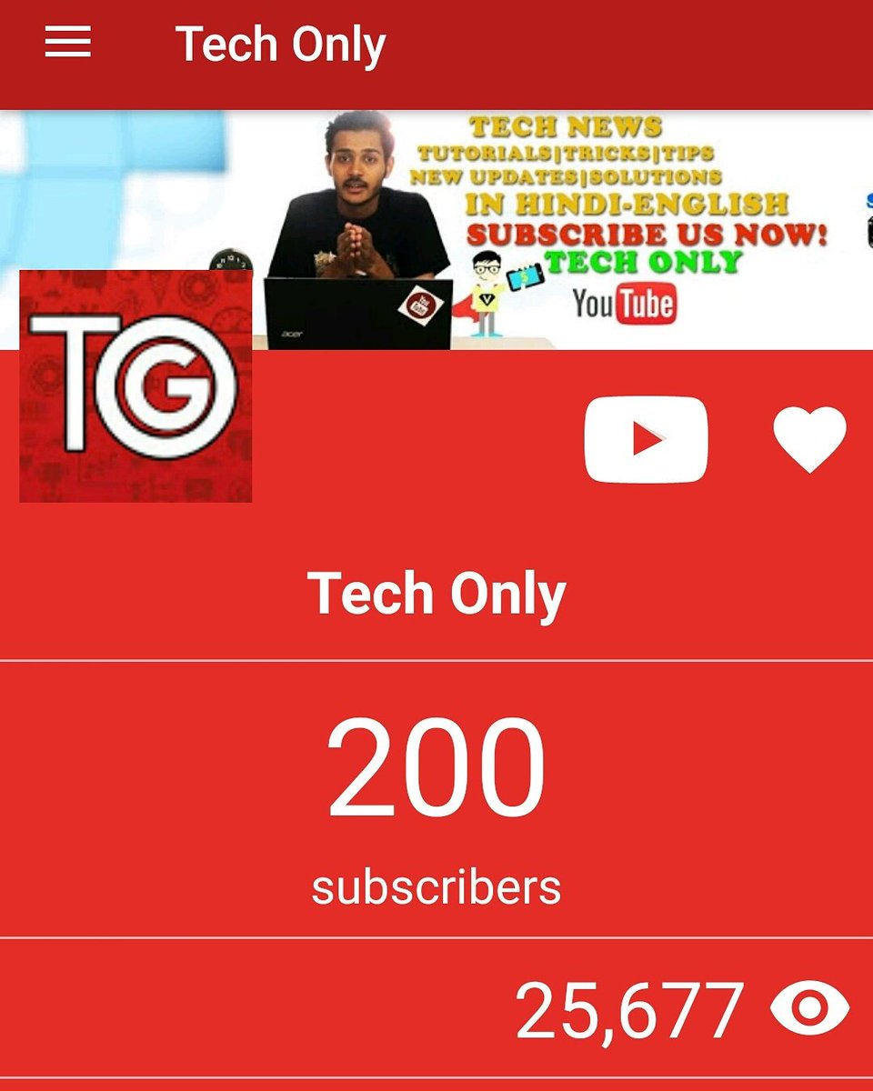 techonlychannel's tweet photo. 200 ! Milestone Completed! @Dhananjay_Tech @TechnicalGuruji @YTCreators @YouTubeIndia #youtube #youtubeindia #subscribers #techonly #techno https://t.co/ZXHOgmsvci