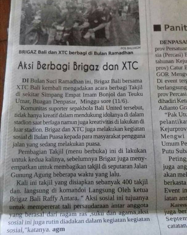 Kegiatan kami kemarin sore masuk media cetak Cc <a href="/XTC__Indonesia/">DPP XTC INDONESIA</a>