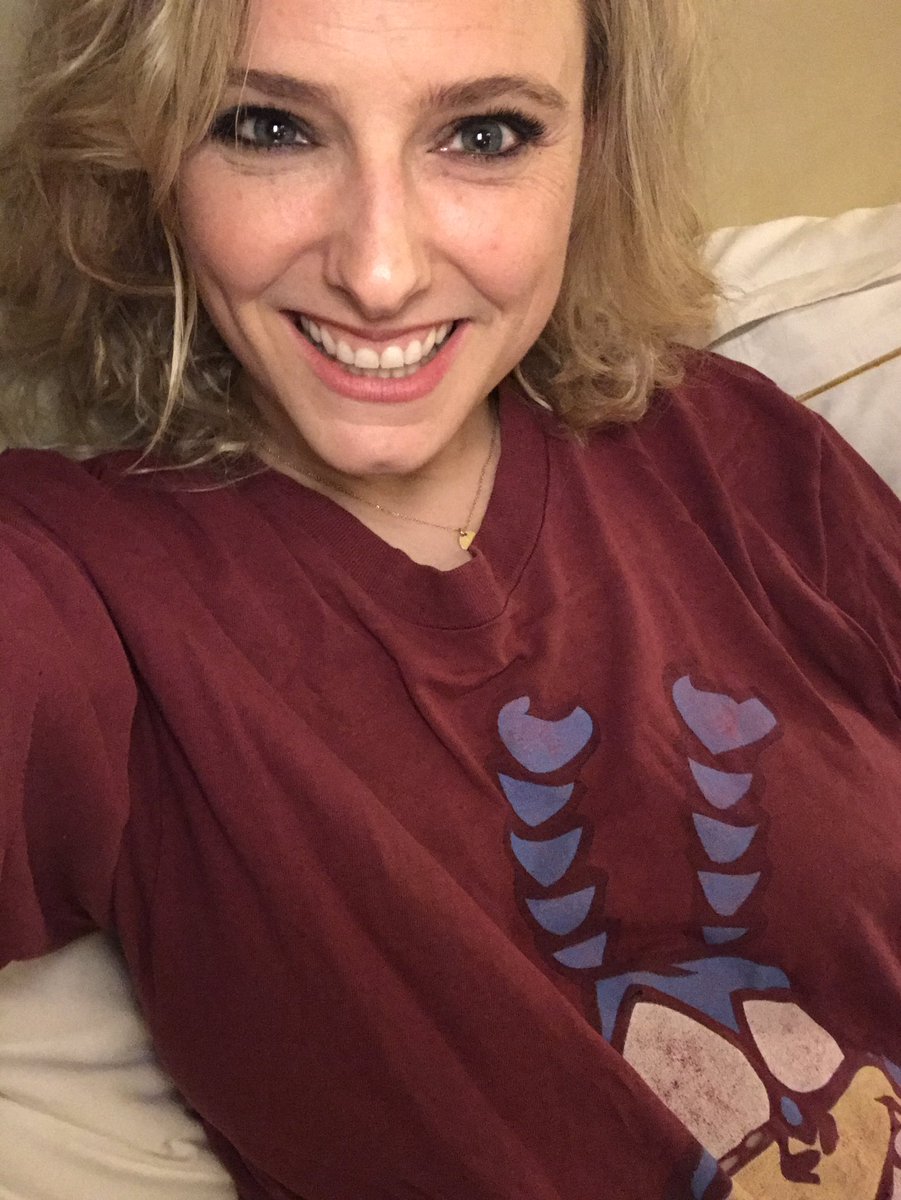 BroadwayGirlNYC's tweet photo. Getting ready for post-@TheTonyAwards-bed. In my #TheTick shirt that I've had since 1997!! #oldschool #postglam #happygirl #zzzzz https://t.co/41q8hGw0JP