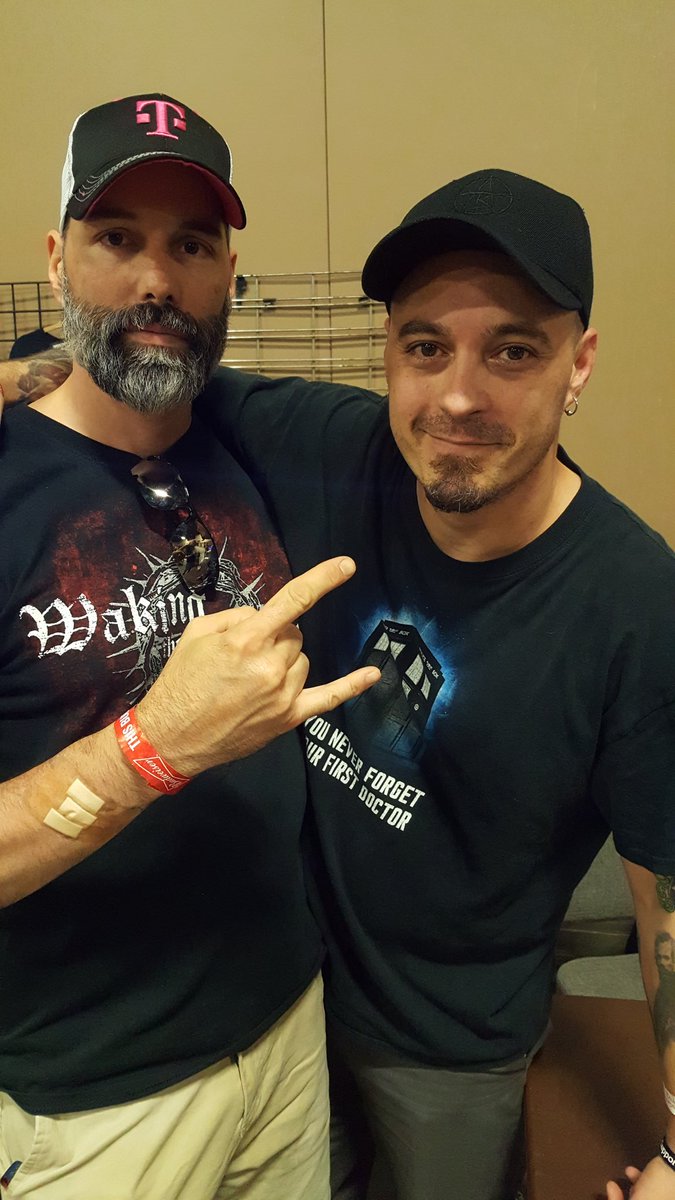 Gunslinger1972's tweet photo. @WaylonAKC was hanging at the  @A_K_Confession merch booth in Toledo talking with fans. Great show guys! Thank you! #akcarmy #emplabelgroup https://t.co/1TYV8XSSf3