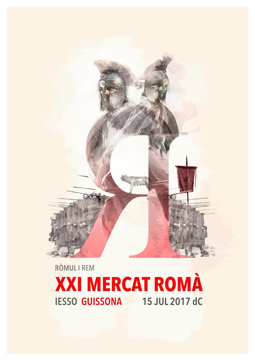 MuseudeGuissona's tweet photo. Torna el #MercatRomà de #IESSO. 21a edició que tindrà #ROMUL I #REM com a eix conductor de diferents activitats.
#Guissona #Segarra #MR2017 https://t.co/xE5stGS6X6