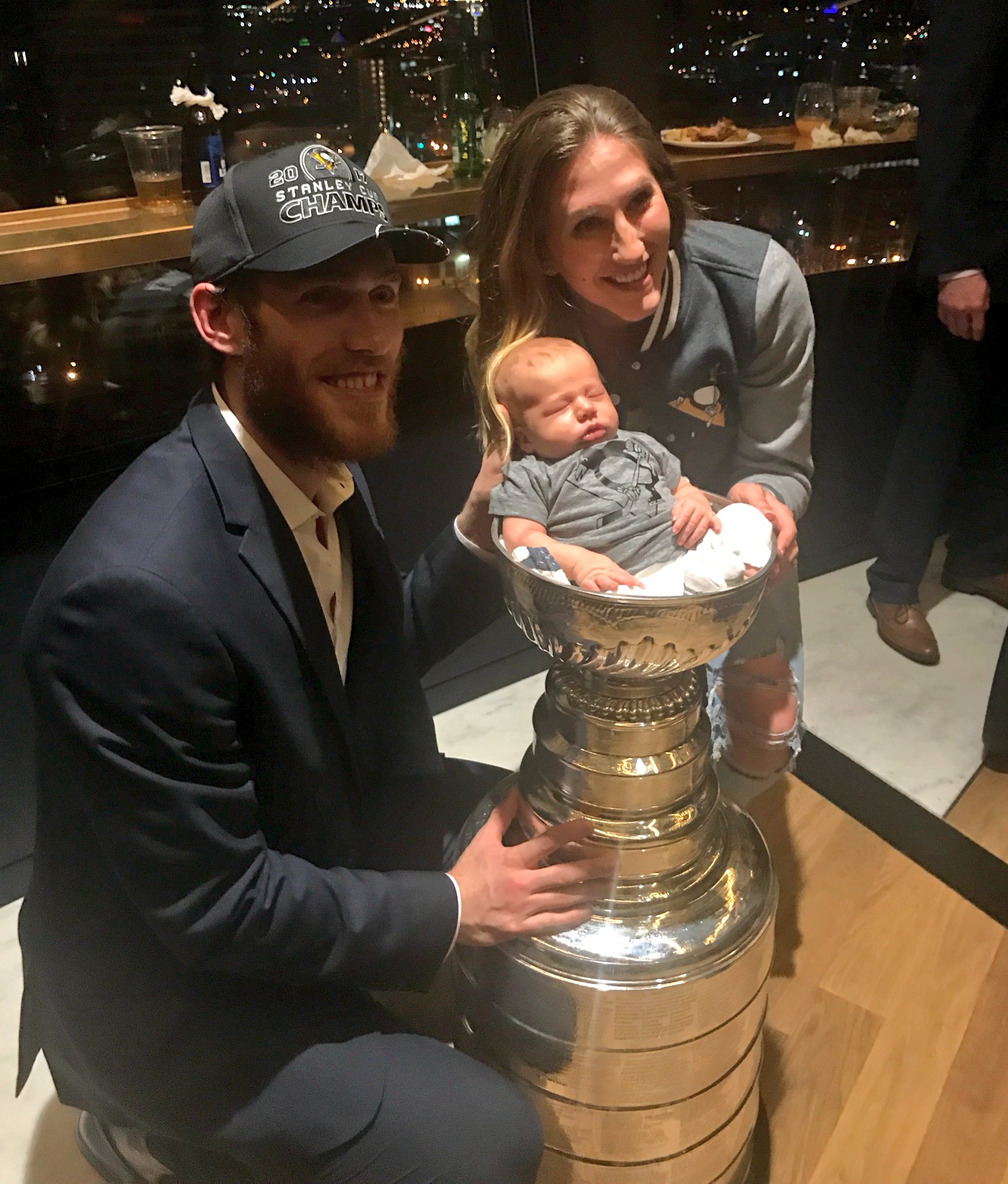 Carter Rowney wins Stanley Cup -- and lets his baby sleep in it - Grand  Forks Herald