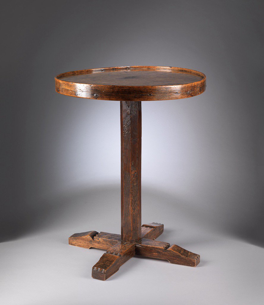 RYAntiques's tweet photo. Georgian Cruciform Based Candlestand, with circular ash-bound top, English, c.1780 #vernacular #patina #BADAselects https://t.co/uYYgQcsDxP