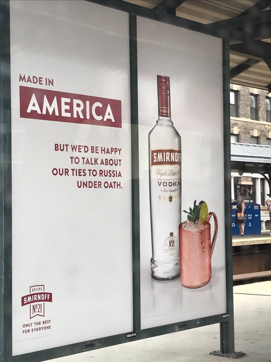 adland's tweet photo. A very topical Smirnoff ad just appeared at the Harlem-125th St. Metro North station. https://t.co/qCJ2GDmE3H