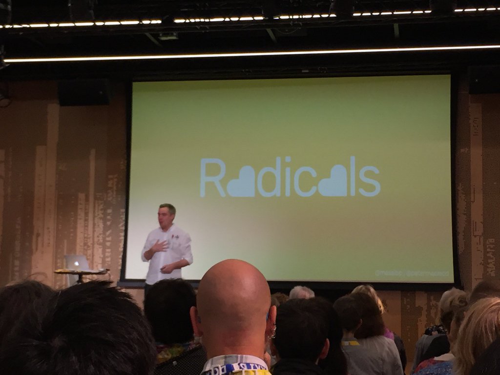 janholmquist's tweet image. Librarians are radicals with big hearts. We need that in the world of today says Peter Macleod #nextlibrary2017