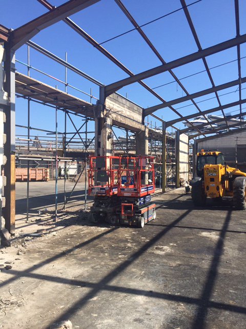 BlueRockWales's tweet photo. The demolition and strip out of the old buildings at Bay Side development is nearly complete #demolition #Cardiff https://t.co/omthEHWjRh