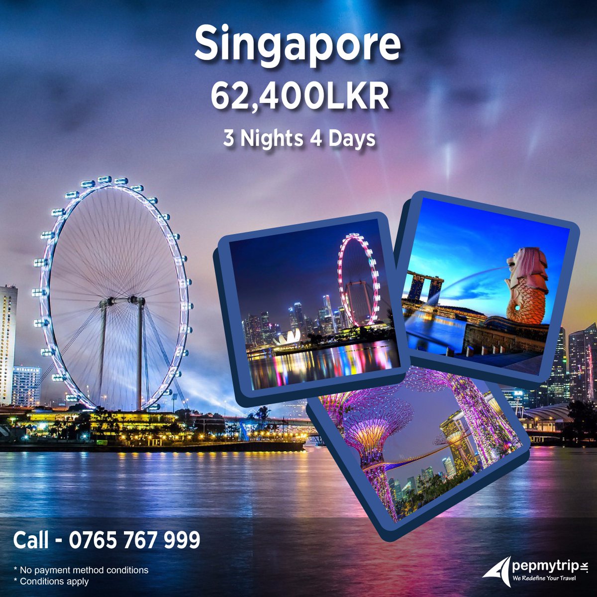 pepmytrip's tweet photo. Singapore - 62,400LKR Call 0114 422400 #singapore #holiday #fun #relax #vacation #cmb #srilanka #booknow #lowcost #lka #tickets https://t.co/8Z4iVez1ZX
