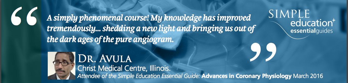 EducationSimple's tweet image. Our 2-day #EssentialGuideAdvances in #Coronary #Physiology kicks off with a stellar line-up of expert cardiologists simpleeducation.co/moments/187