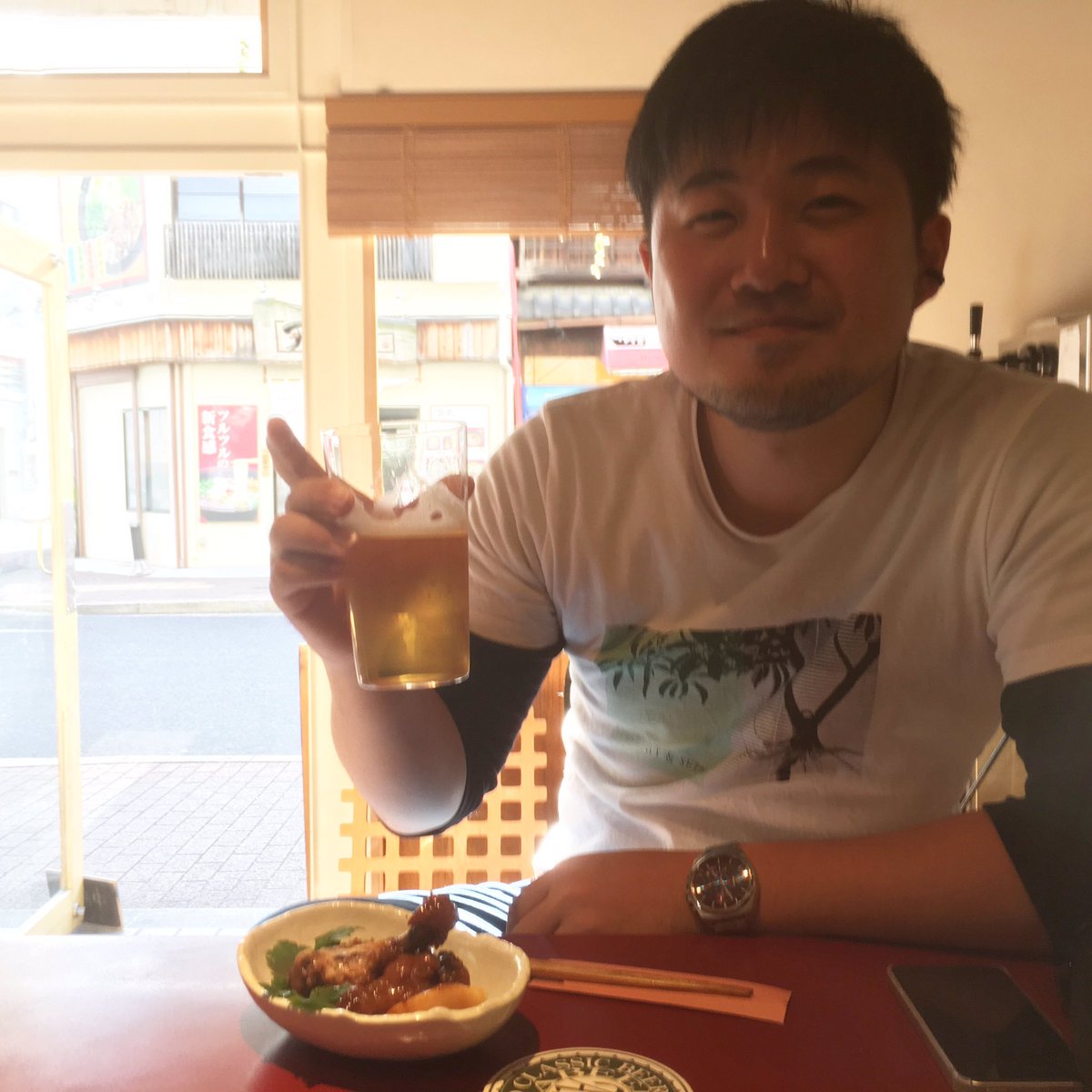 喫茶アミーゴ 大須 ナギサビールのふるさと 和歌山ご出身の方がご来店 昼飲み最高ですね ナギサビール 昼飲み 喫茶アミーゴ ビール 名古屋 大須