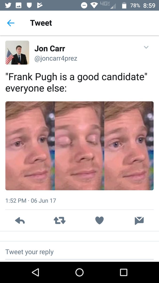 pughforyou's tweet photo. @joncarr4prez "The Carr campaign team will always be respectful and supportive of our opposing candidates" Sorry we can't say the same, we've never lied! https://t.co/jE5ACXcm6t