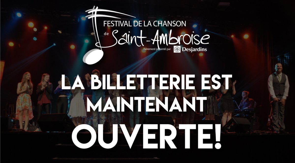 FestStAmbroise's tweet photo. Bon début de semaine! 🌟
La billetterie est ouverte du lundi au jeudi, de 8h à 16h. Avez-vous vos billets? 😉 https://t.co/MQW80UcLmi