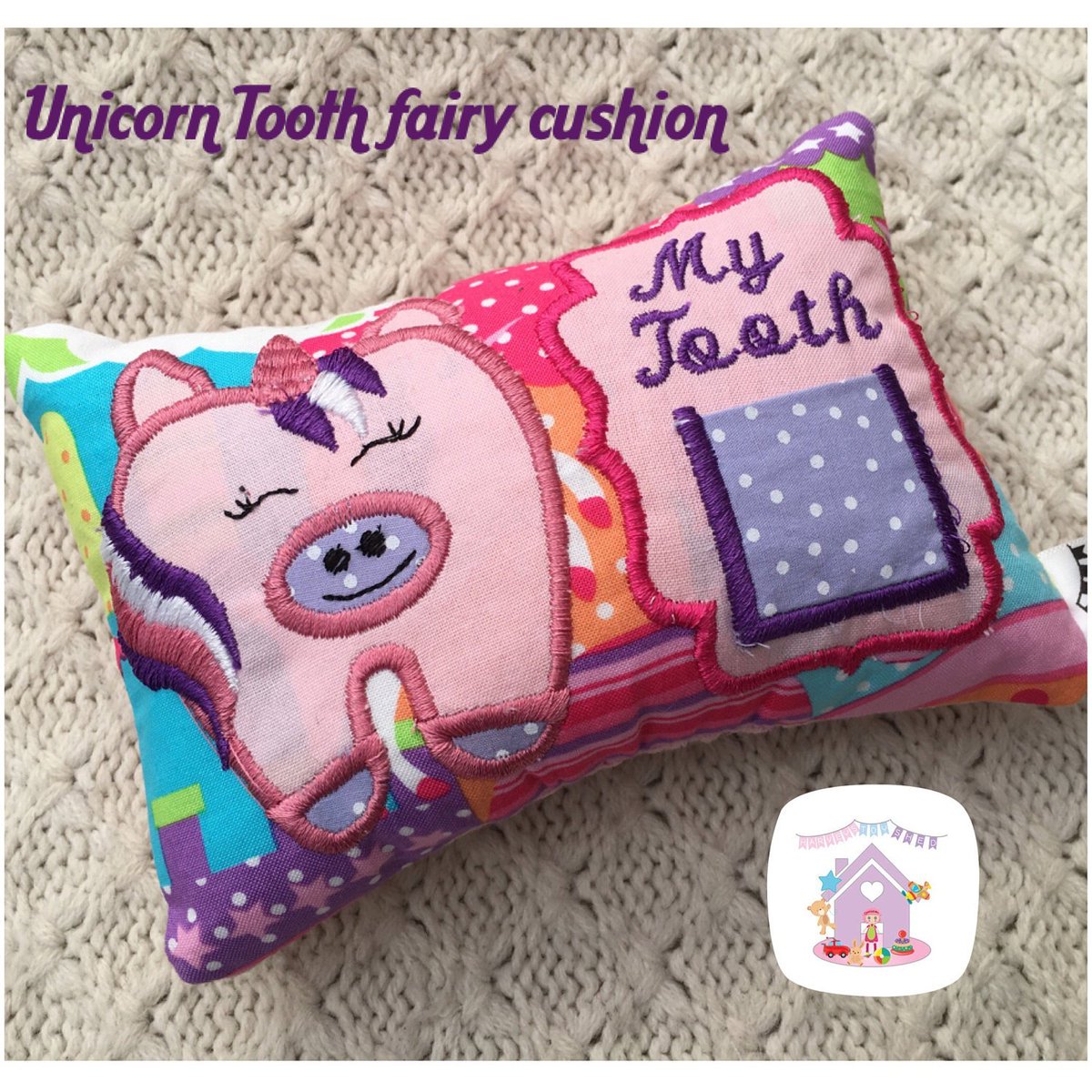 HarveysToyShed's tweet photo. Unicorn Tooth Fairy Cushion - Childrens Tooth Keeper https://t.co/r4CVnIGERd #Etsy #ToothFairyPocket https://t.co/RfAuHJxr7Z
