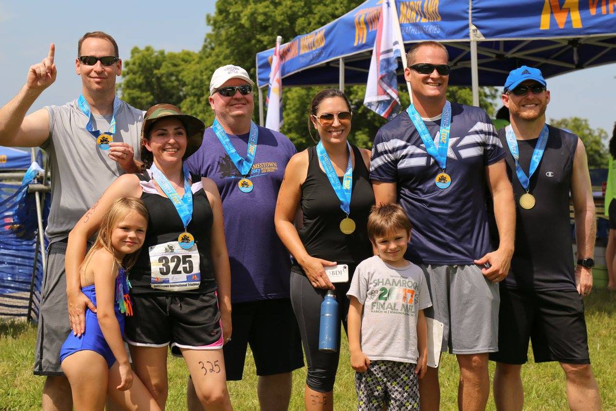 BDYourWay's tweet photo. Inspired by our leader, @docmdweath, Team @C5BDI engaged the 2017 Jamestown International Triathlon - our Men's Relay placed 1st! @SofSpace https://t.co/6k2P0fiMD9