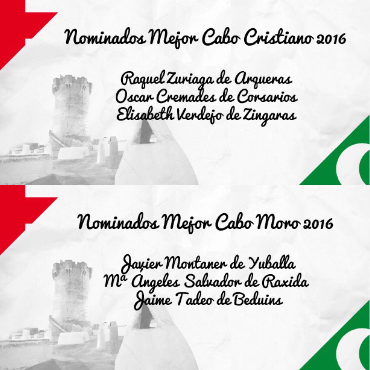 #nominados mejor cabo #morosycristianos #festespaterna