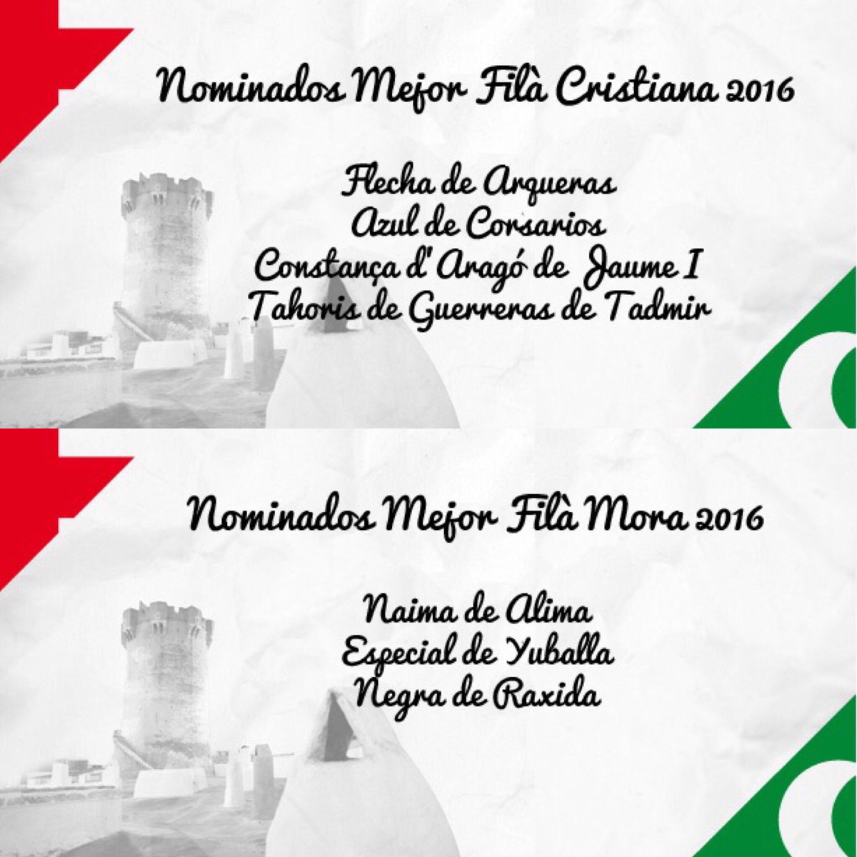 #nominados mejor filà #morosycristianos #festespaterna #paterna