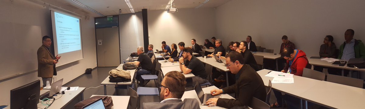 ToolinFoolin's tweet photo. Great turnout for the network management workshop @5GPPPCogNet @5GPPP_SELFNET @TSSG_WIT https://t.co/FT5yJuwcqT