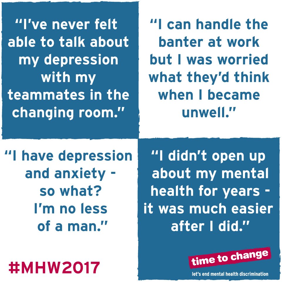 It's Men's Health Week. Let's make it normal for men to talk about mental health #MHW2017
