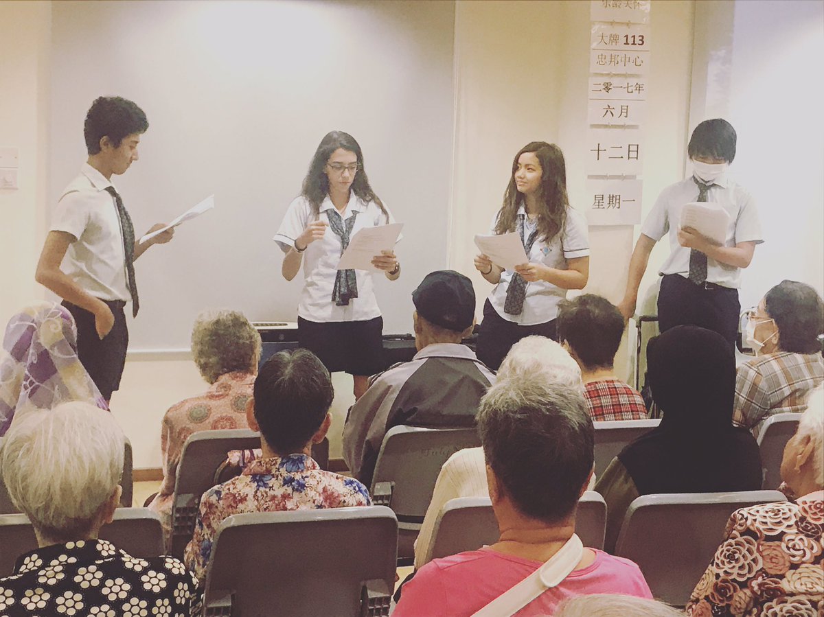 raelei520's tweet photo. GWA(Singapore) G8/9 Chinese class students have performed two skits for the elderly in St Luke's Eldercare center. Feel proud!#GWAinspire https://t.co/VjNKkF5Pb3