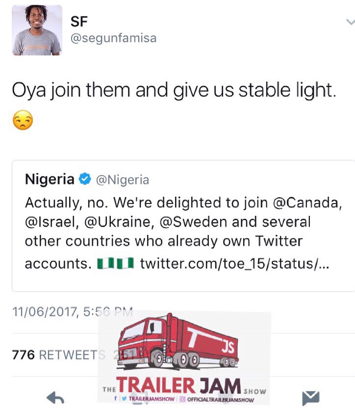 9jaSetItUp's tweet photo. Nigerians are without chill 😭😭😂😂😂🚒🚒🚒⚡️⚡️⚡️🔥🔥🔥 #TrailerJamShow https://t.co/HYlDZ8n2zx