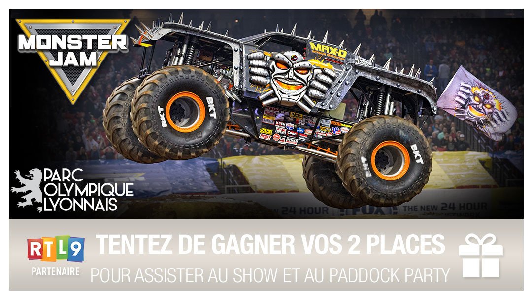 LaChaineRTL9's tweet image. Tentez de remporter vos places pour le show @MonsterJam​ de Lyon et le #PaddockParty ! @MonsterJamLyon #jeuconcours
►bit.ly/2sjPKct