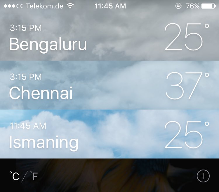 _viju's tweet photo. Munich and Bangalore #sameweather day. Yay!
And the other city is 😂😂😂😂level based again. https://t.co/aQ75Pj60Zr