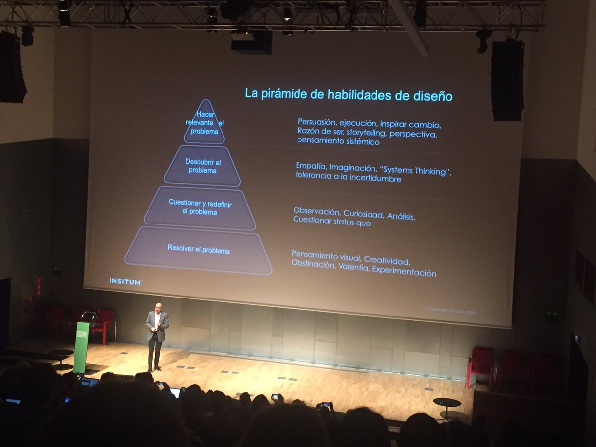 BcnDesignWeek's tweet image. 📡 #BDW17 Live &amp;gt; These are the four skills that @luisarnal thinks a designer needs to have.  #TransformingSociety