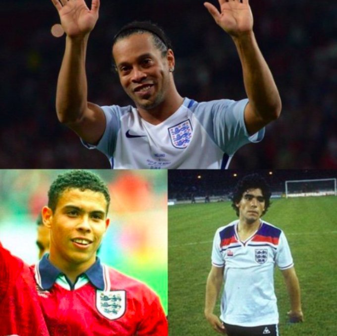 Parimad mängijad, kes Inglismaa särki kandnud: Maradona, Ronaldinho, Ronaldo ...