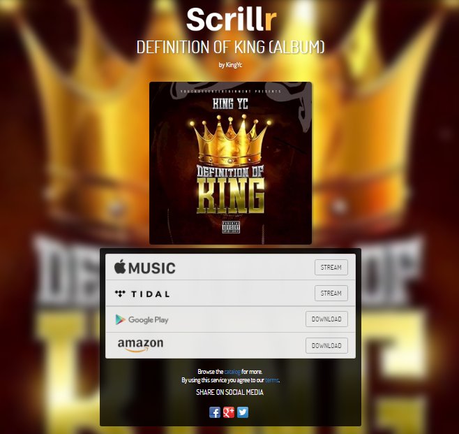 scrill_la's tweet photo. KingYc @ItsYungClicka - Definition of King (Album) | (#StreamingLinks) @Scrillr https://t.co/oIWum37MGi https://t.co/kfU3QVQfhH