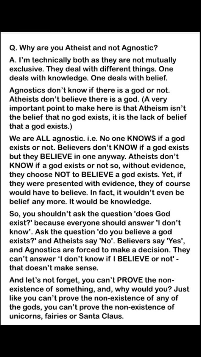 rickygervais's tweet image. I answer the frequently asked question, "Why are you atheist and not agnostic?"