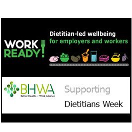 _BHWA's tweet photo. Regular eating patterns and a quality diet at work can improve wellness and productivity say our members BDA Work Ready #DietitiansWeek #HR https://t.co/vPVGVRp2Kt