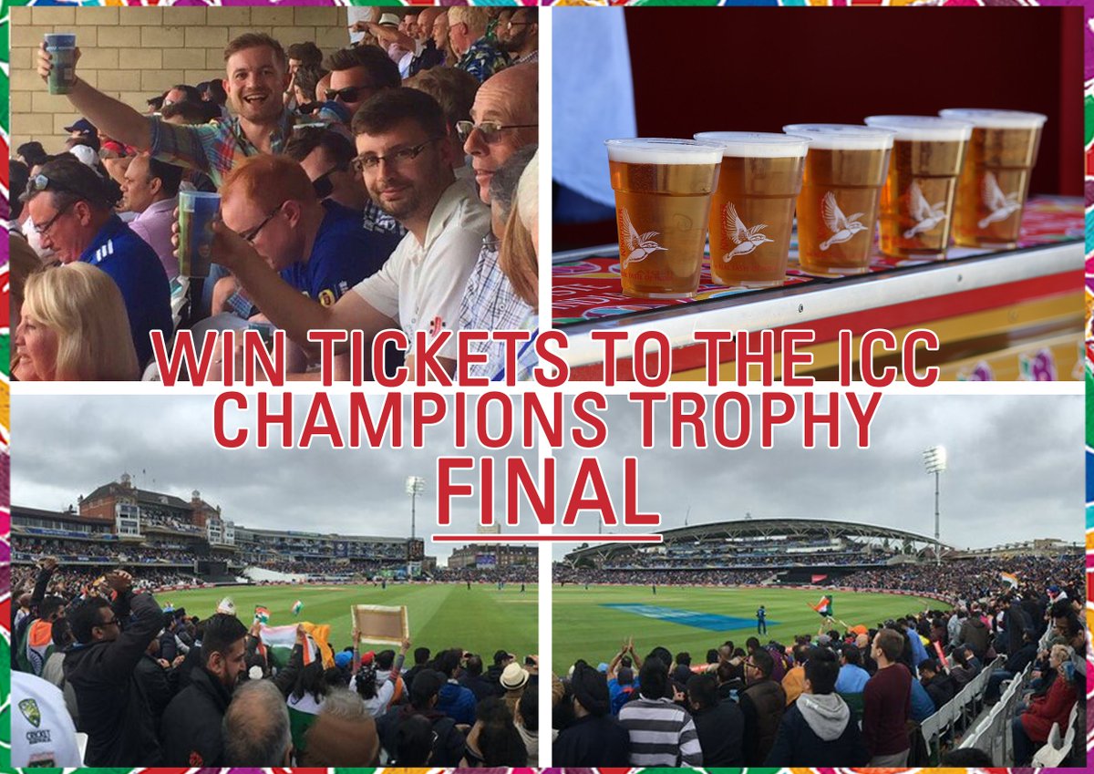 KingfisherBeer's tweet photo. #Cricket fans, do you want to be at the @ICC #CT17 Final!? RT to #WIN 2 tix to this most anticipated match on 18th June at The Oval... https://t.co/EUor9Kmb1y