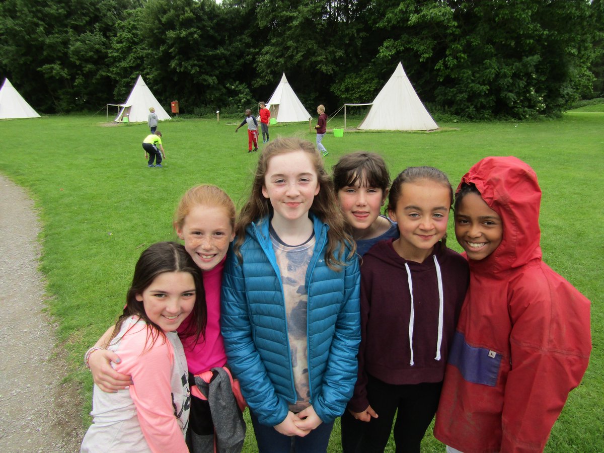 st_maries's tweet photo. Year 6 arrived at @thornbridgeout. Let's hope the weather holds out! Off to Bakewell later for #fishandchips https://t.co/wxkkRu2ERN