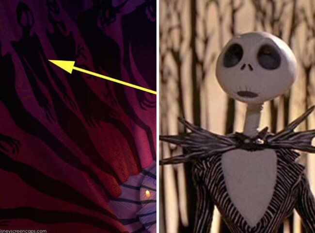 EasterEggDisney's tweet photo. A shadow in The Princess And The Frog looks like Jack from The Nightmare Before Christmas 🎄 #disney #disneyland #disneyhack https://t.co/iNlz2Aer2l