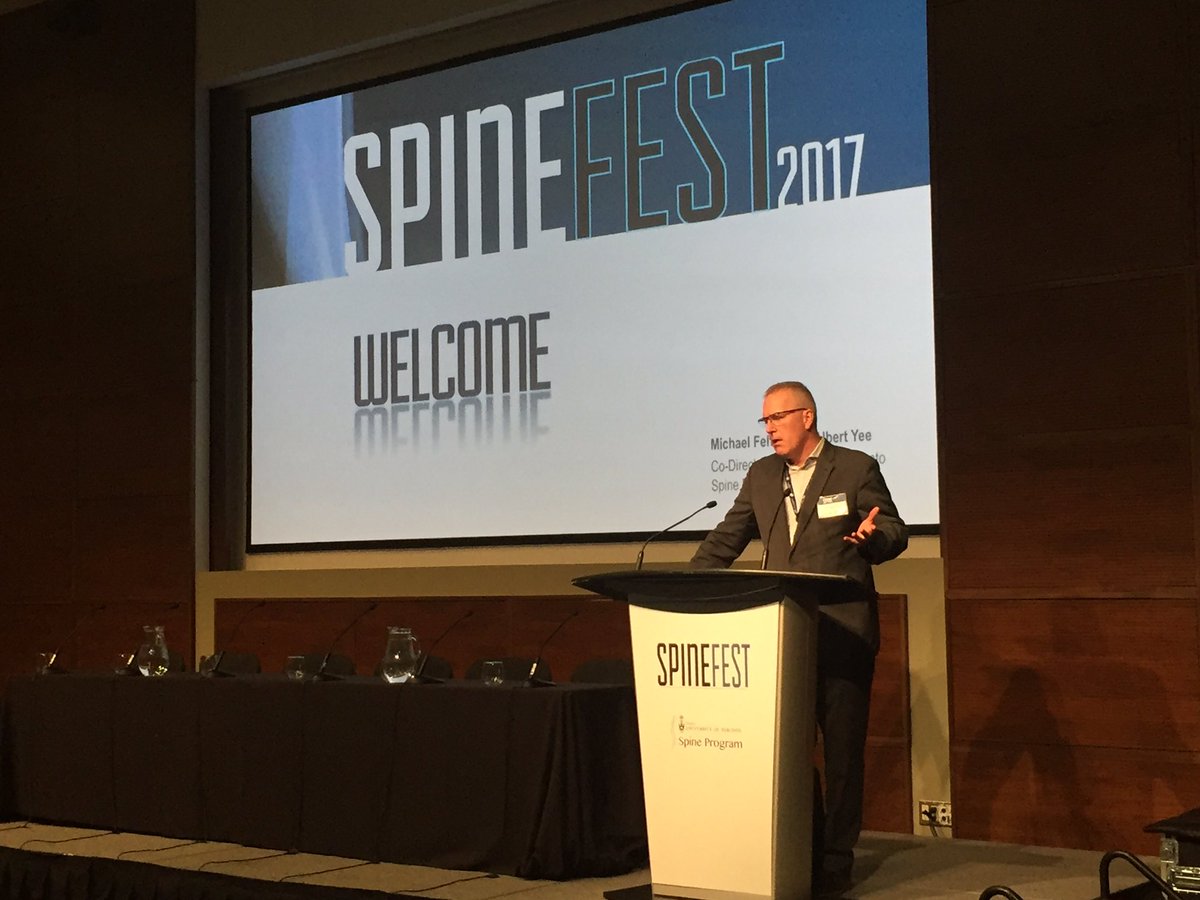 UofTSpine's tweet photo. #spineFEST greetings from UofT Orthopaedic surgery div @Toronto_Ortho @DrFehlings @JamesRutka @UofTSurgery https://t.co/isfzEPTKzh