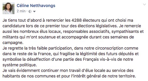 CNetthavongs's tweet photo. Retrouvez ma réaction à la suite du premier tour des élections législatives sur la 10ème circonscription de Seine-et-Marne. #Circo7710 https://t.co/FCPaqog9ac